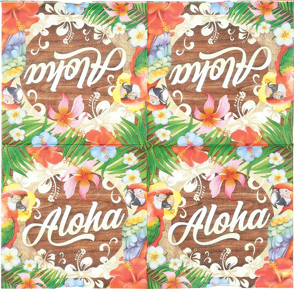 Pose med 20 servietter Aloha Summer, 16 × 16