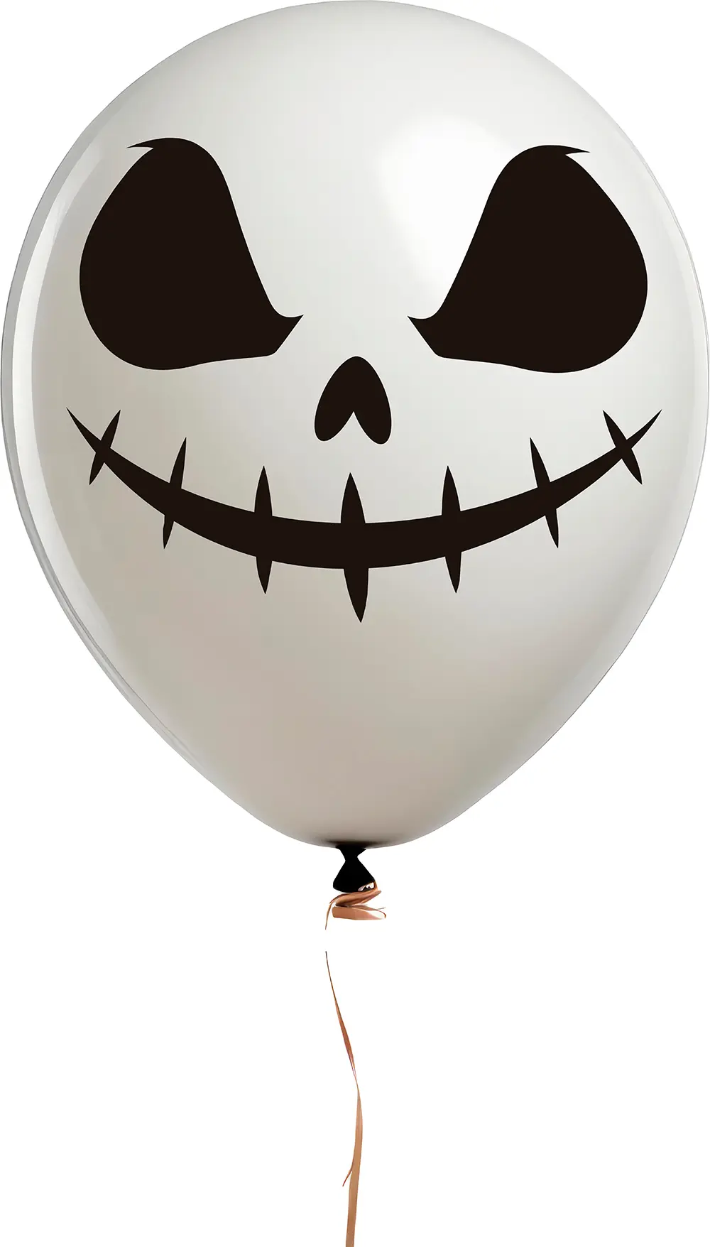 Pose med 10 hvide spøgelsesballoner, latex, 30 cm
