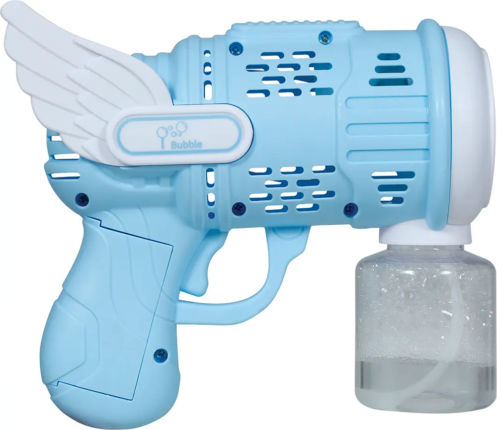 Batteridrevet sæbeboblepistol med beholder, 19 cm