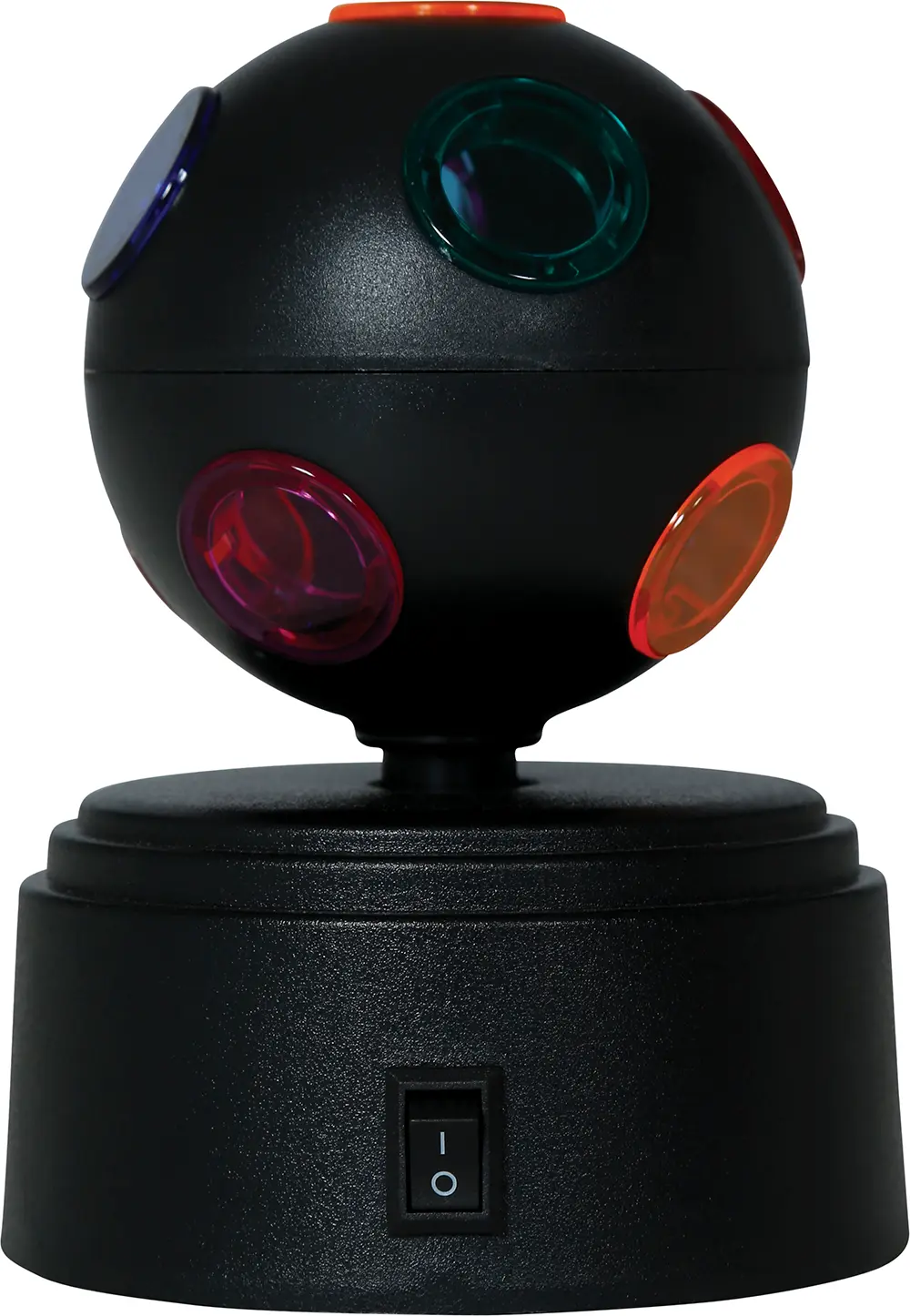 LED-discokugle 9 × 9 × 12 cm, batteridrevet