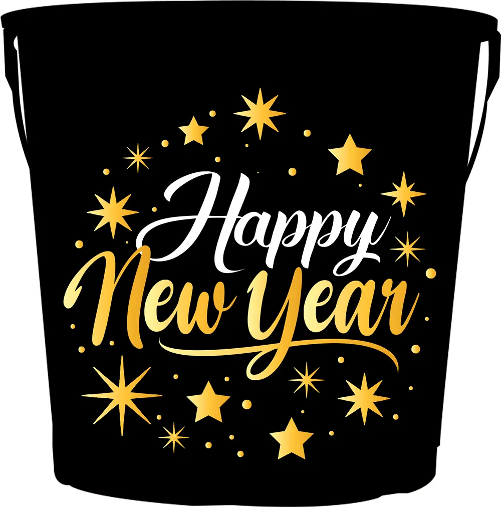 Metalspand "Happy New Year", 19 × 23 cm