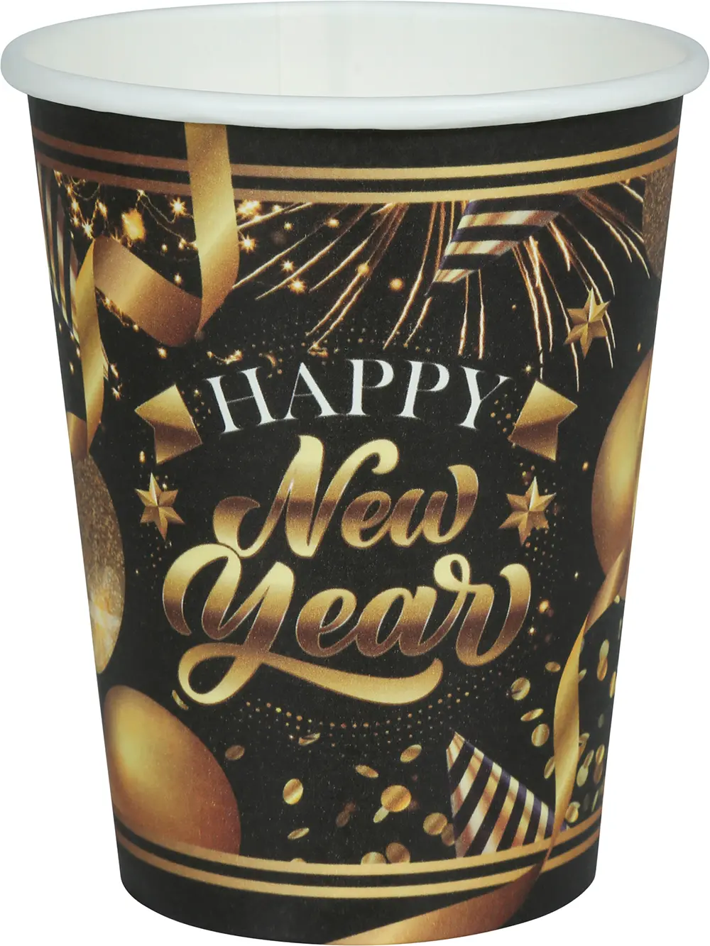 Pose med 6 bægre "Happy New Year", 240 ml, 9 cm