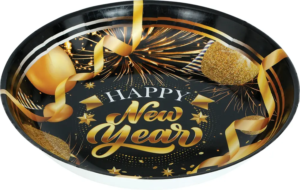 Skål "Happy New Year", 32 cm, plast