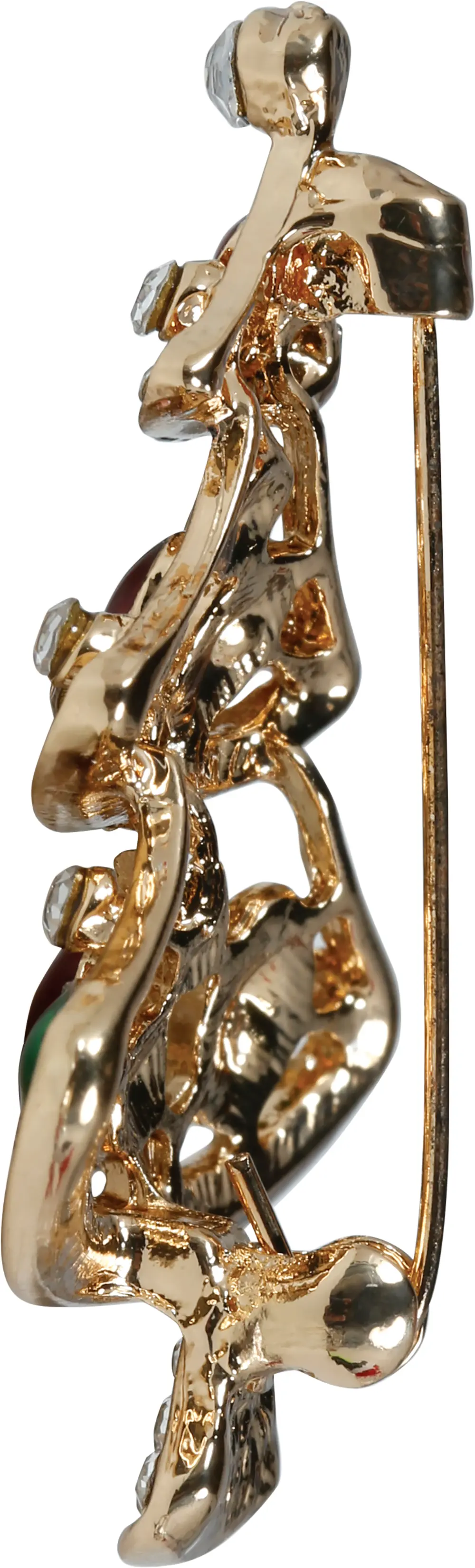 Juletræsbroche, metal, 4,5 cm