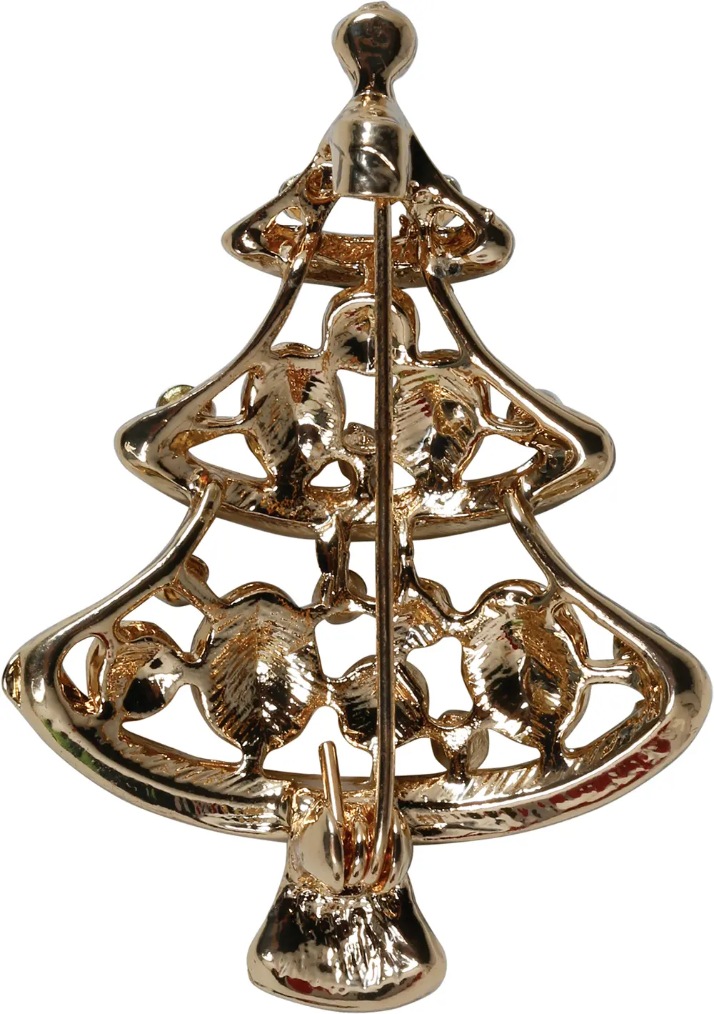 Juletræsbroche, metal, 4,5 cm