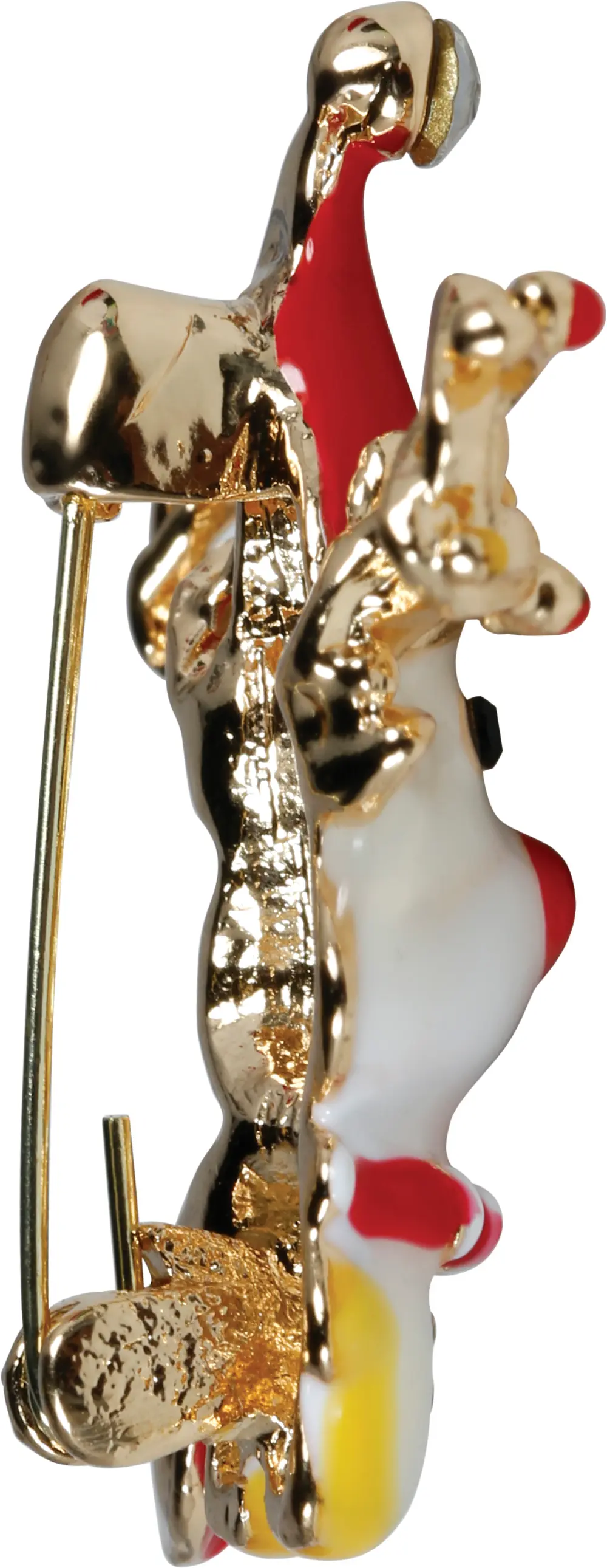 Julebroche med rensdyr, metal, 3,5 cm
