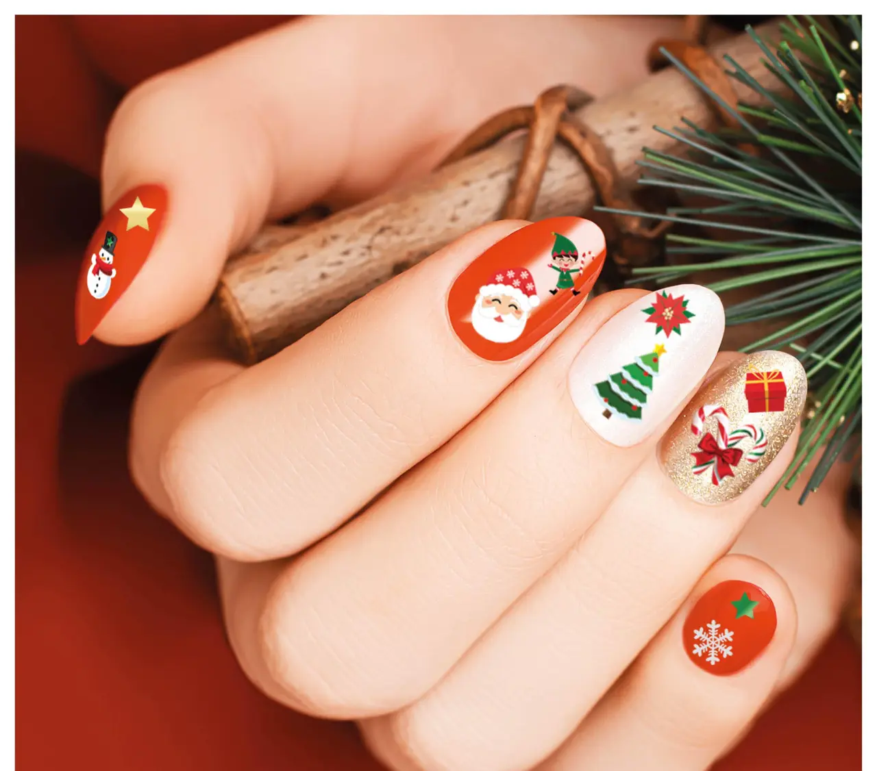 Neglestickers, jul, 10 × 7 cm, model 41284