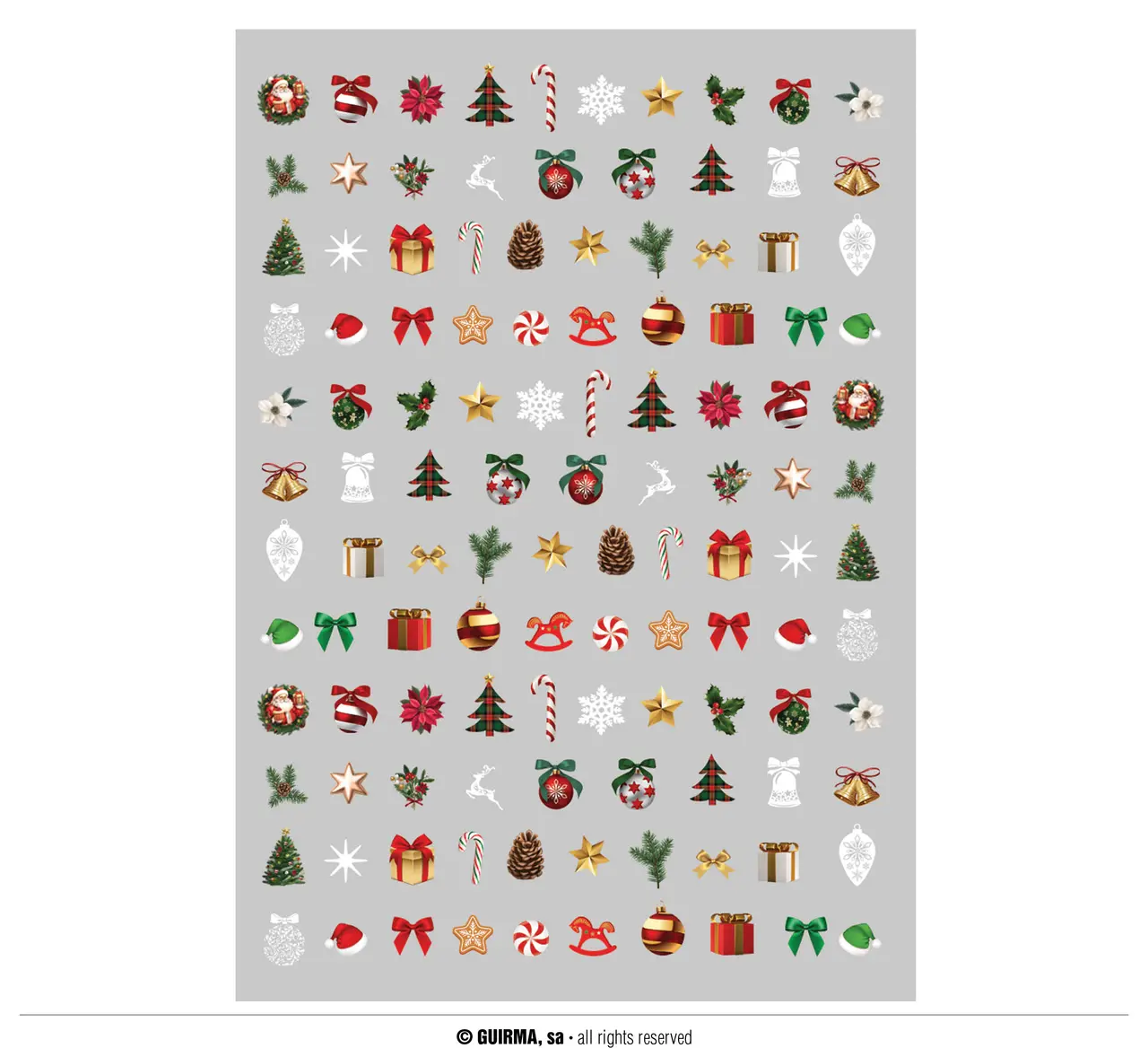 Neglestickers, jul, 10 × 7 cm, model 41285
