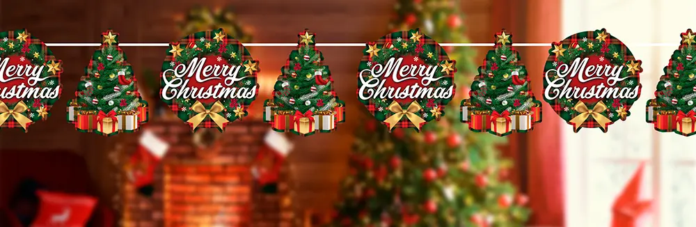 Guirlande "Merry Christmas" 300 cm, 16 × 16 cm