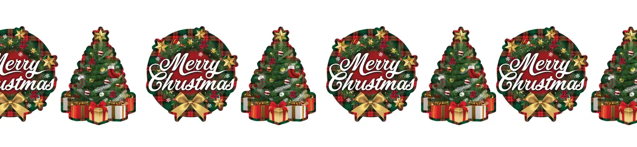 Guirlande "Merry Christmas" 300 cm, 16 × 16 cm