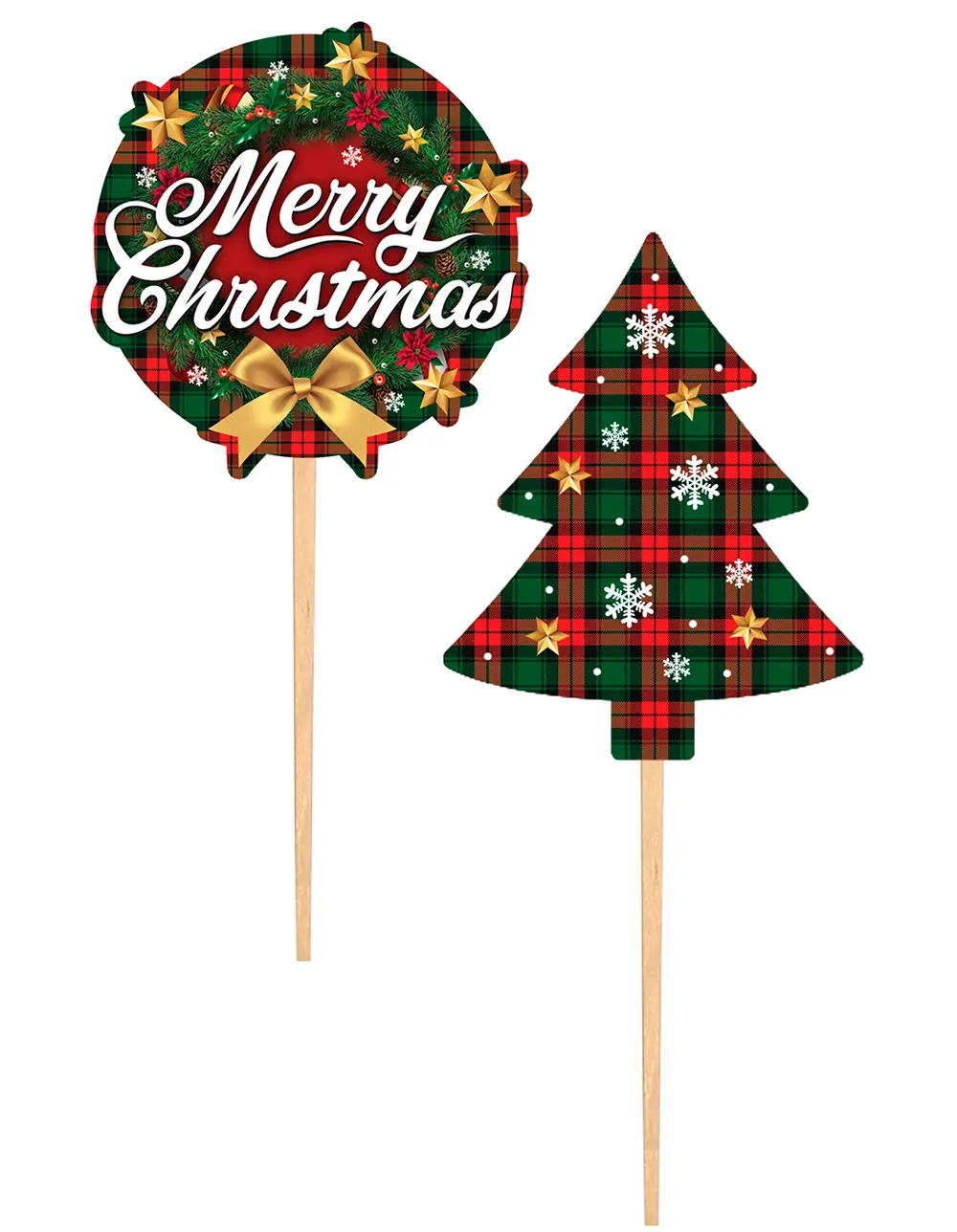 Ternet kagepynt til jul, 12 × 6 cm, papir