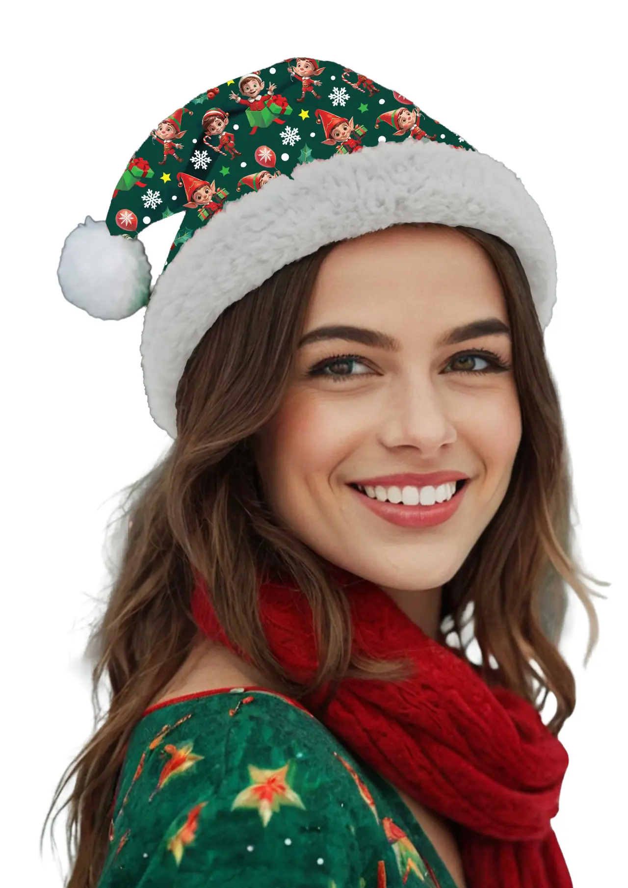 Julehat med print, model 41406