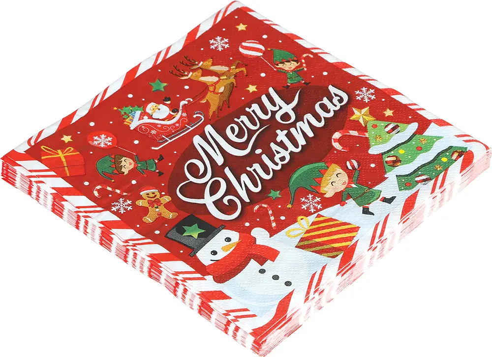 20 servietter "Merry Christmas", 16,5 × 16,5 cm