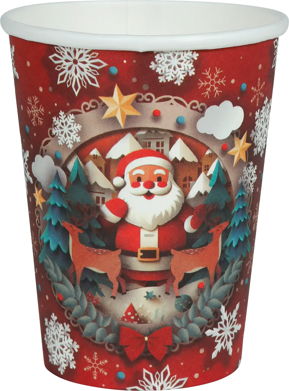 6 julemandsbægre, 240 ml, 9 cm