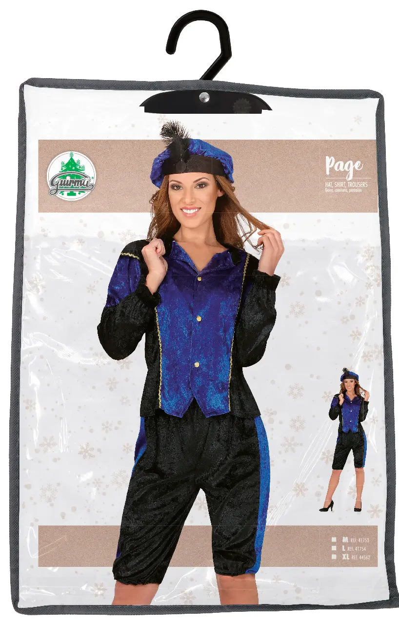 Blå page – kostume til damer, model 41753