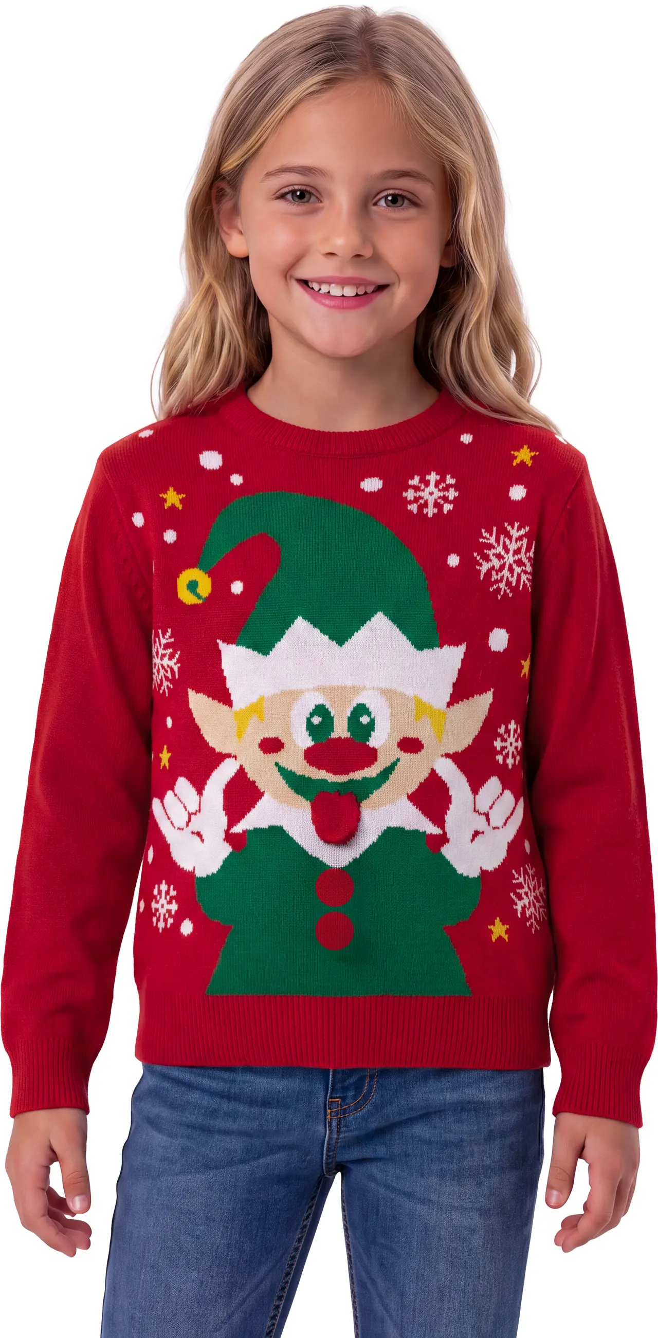 Julesweater med nisse til børn, model 41951