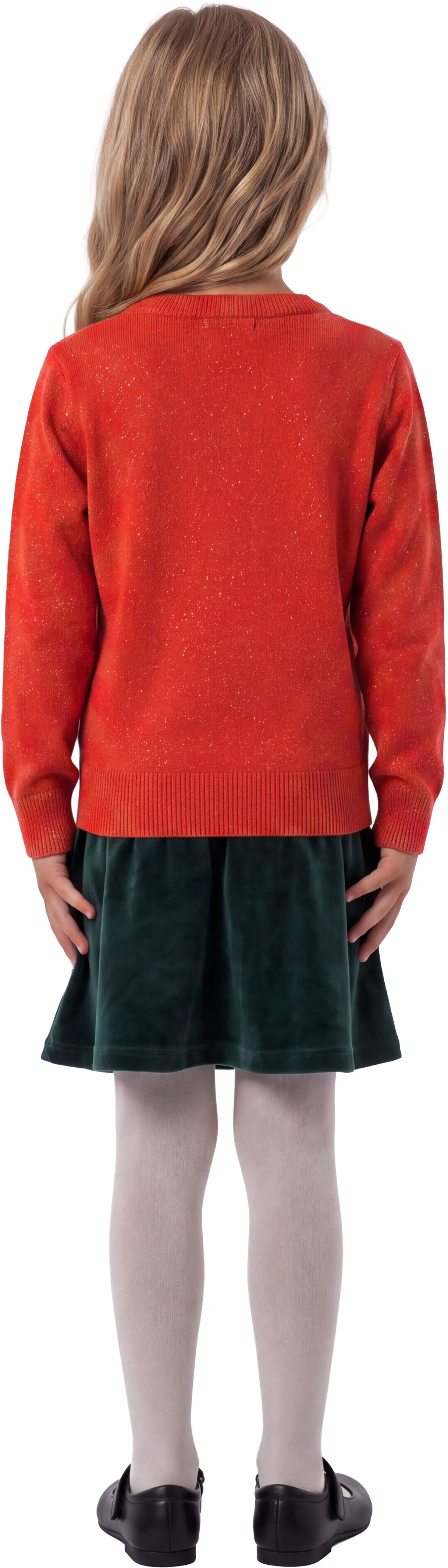Julesweater med rensdyr i glitter til børn