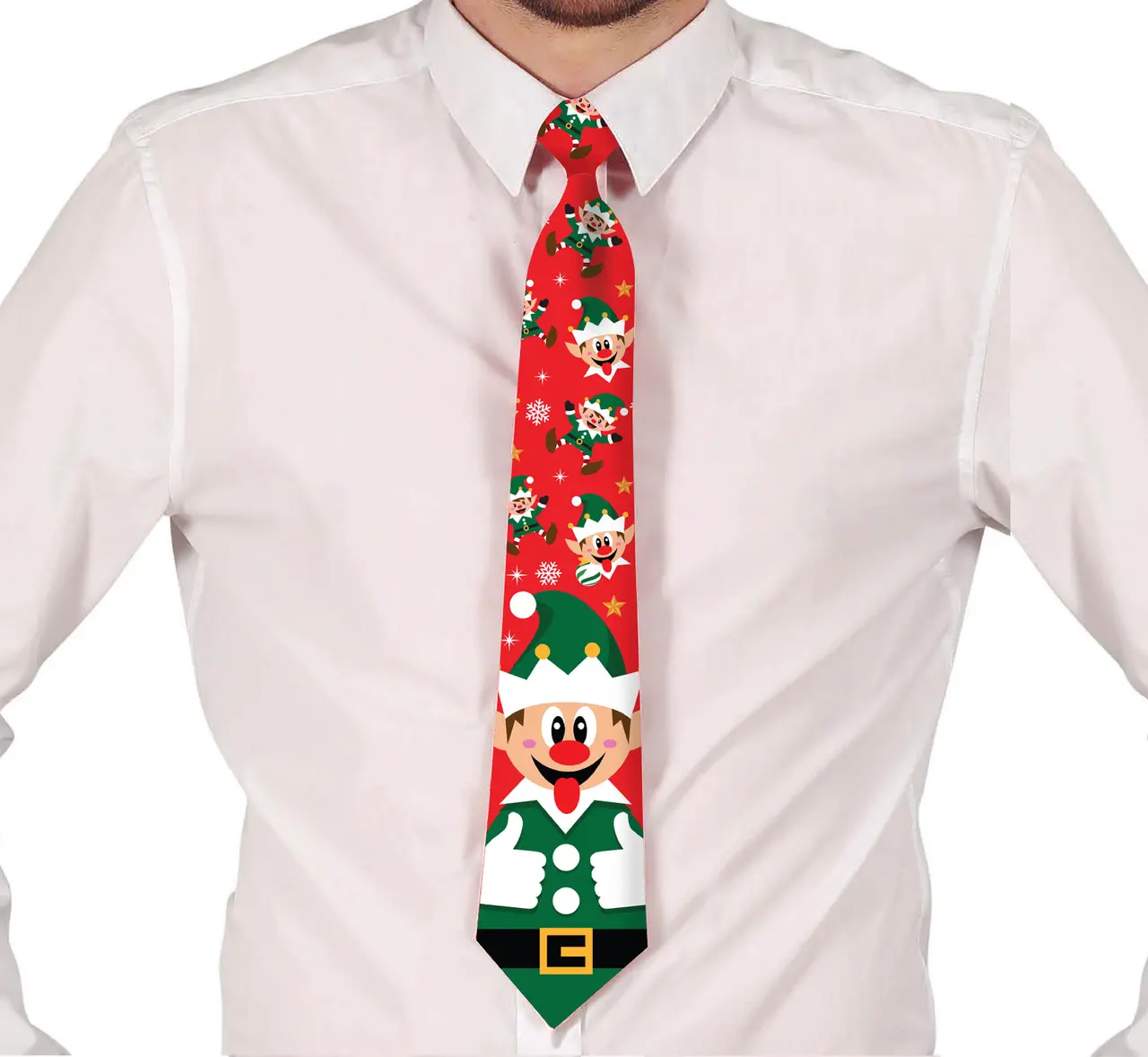Slips med nisseprint, 45 cm