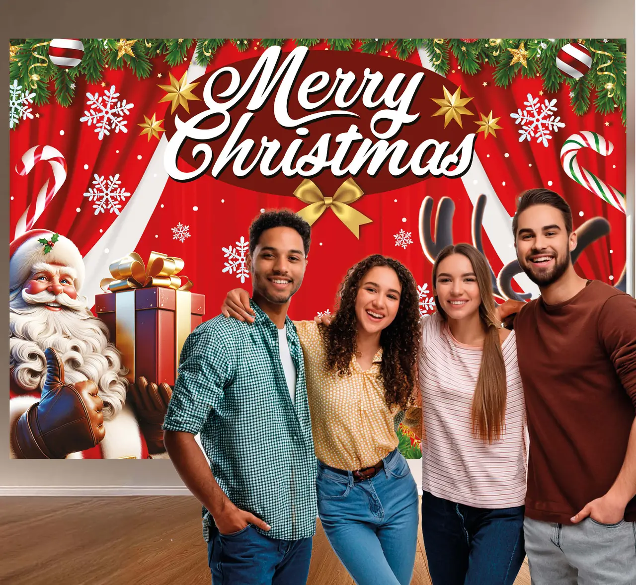 Fotovæg "Merry Xmas" 220 × 150 cm