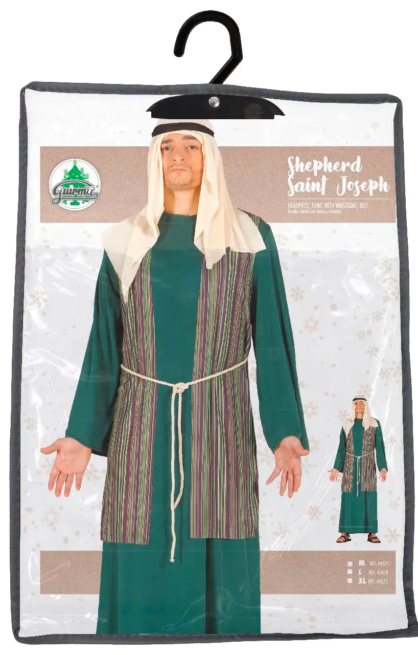 Sankt Josef/hyrde, grøn – kostume til herrer