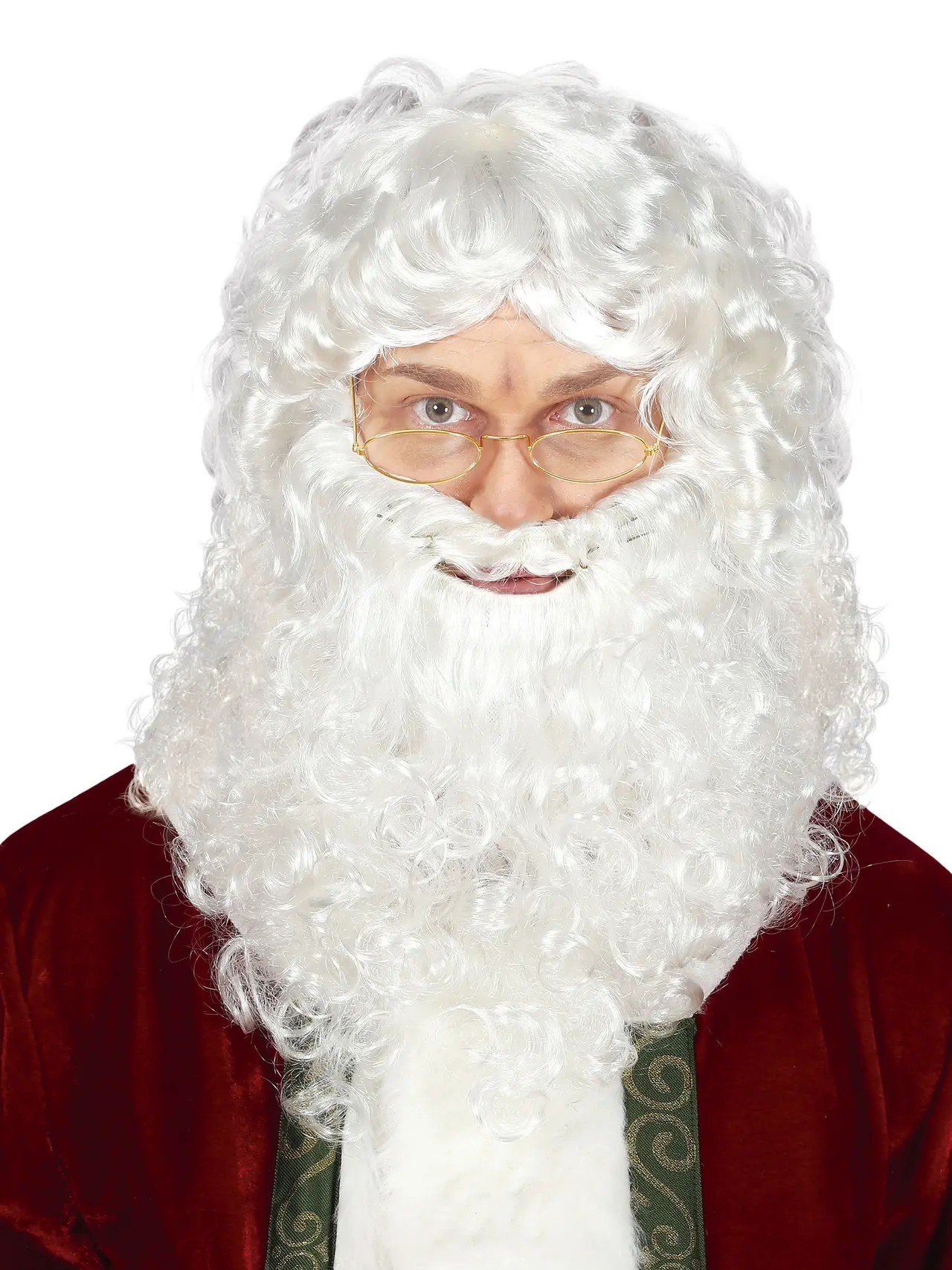 Paryk med julemandsskæg (i æske)