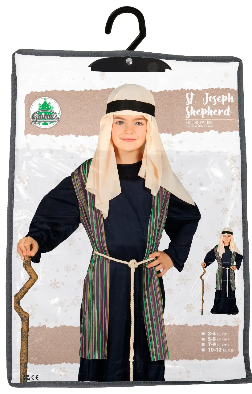 Sankt Josef/hyrde, blå – kostume til drenge