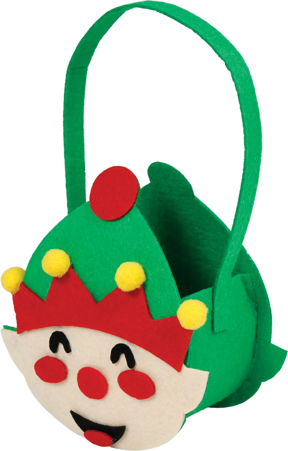 Kurv med nisse 15,5 × 15 cm, filt
