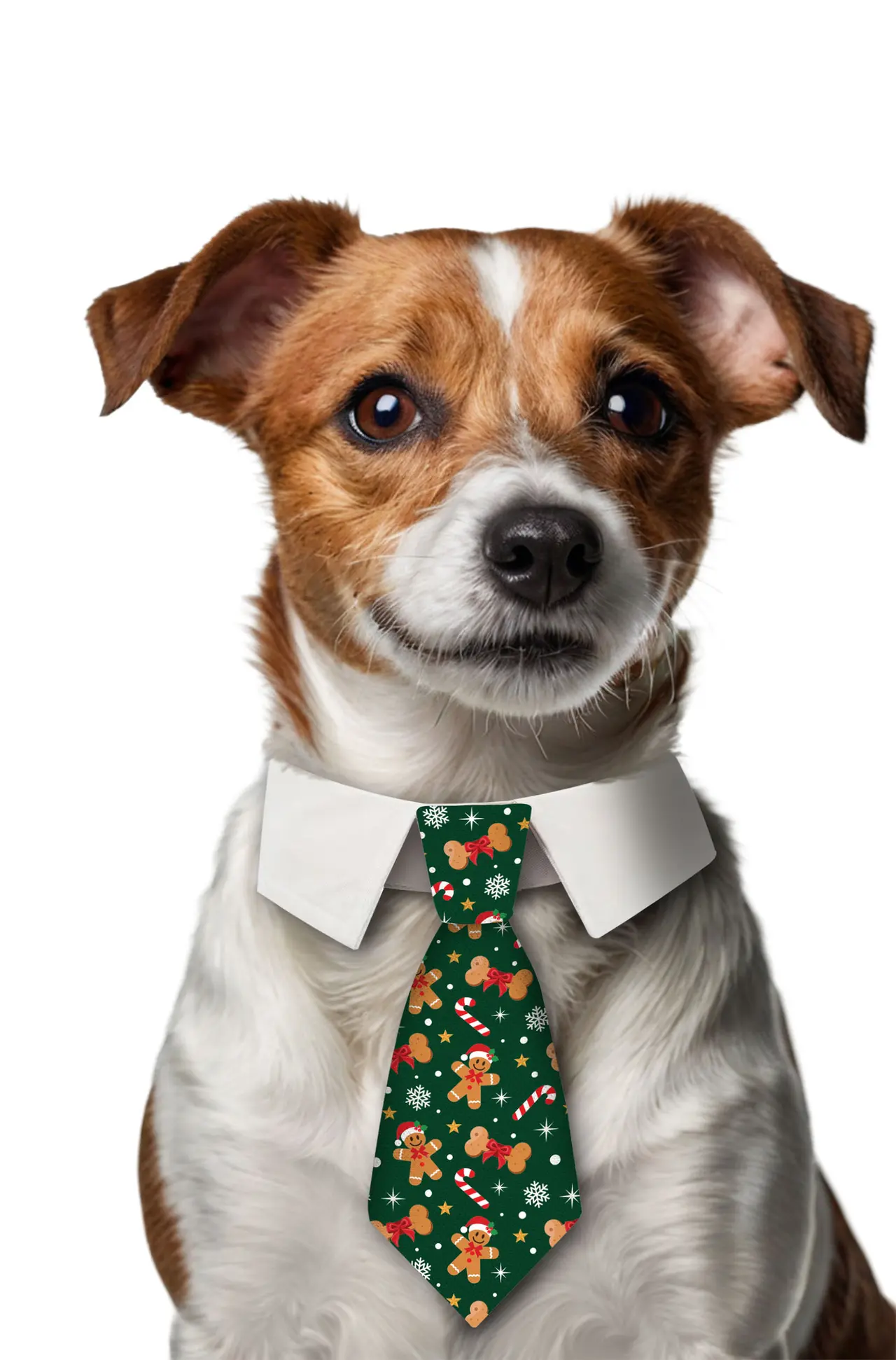 Hundeslips med juleprint, 20 cm