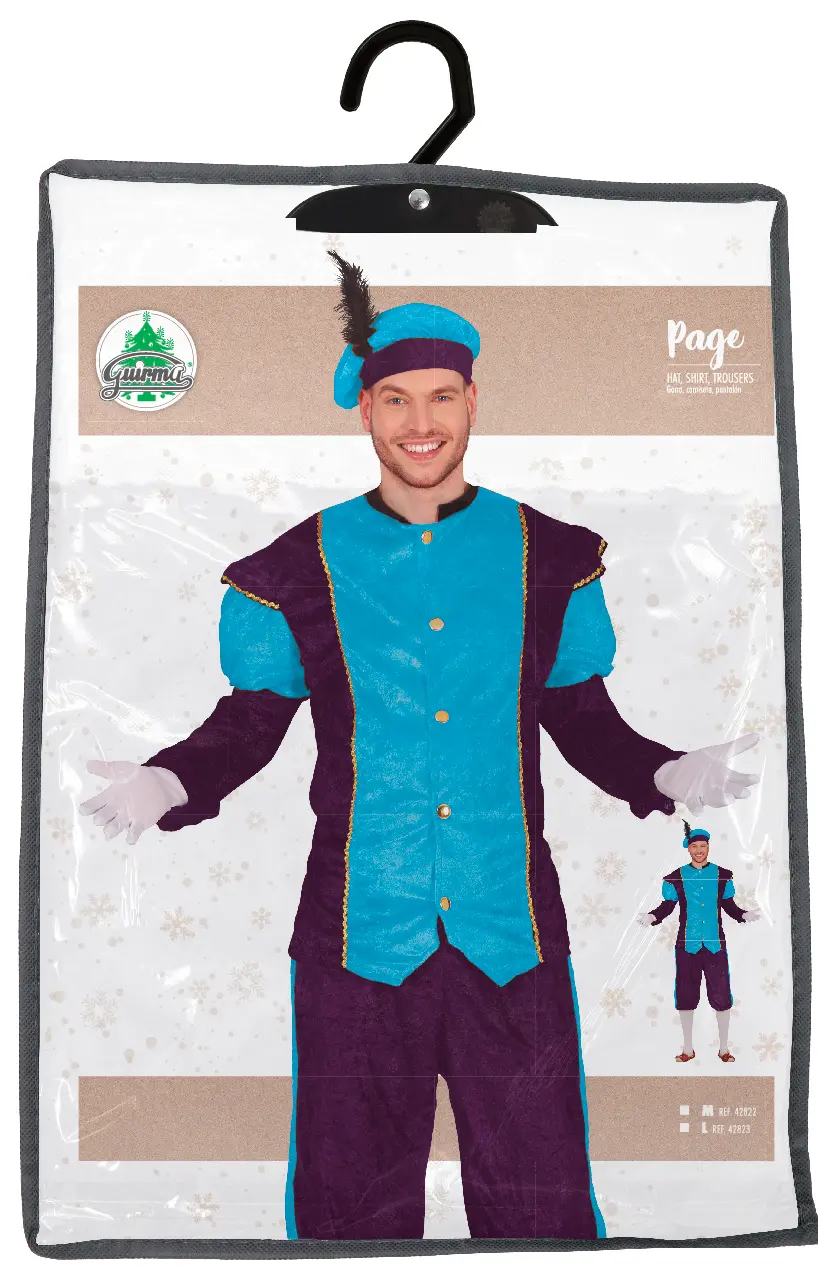 Blå page – kostume til herrer, model 42822