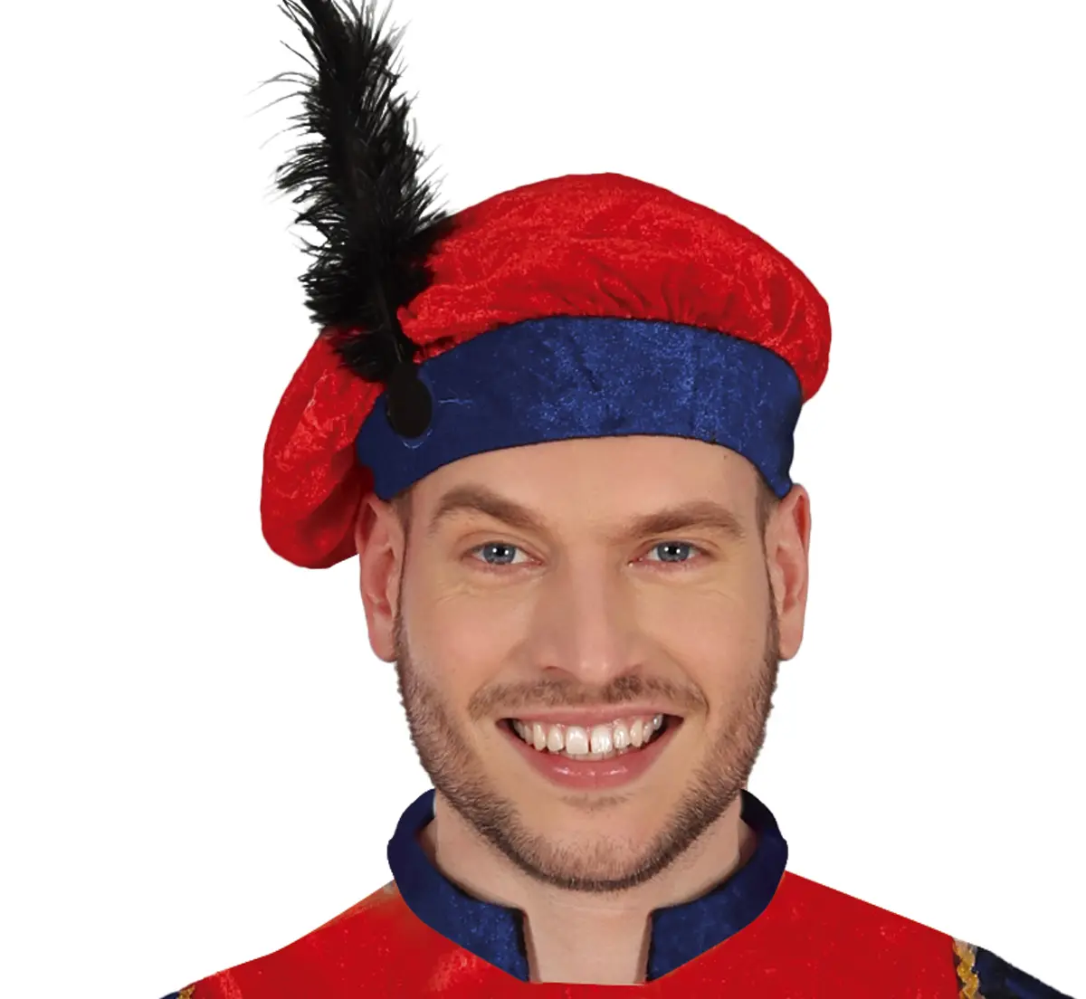 Blå og granatrød page – kostume til herrer