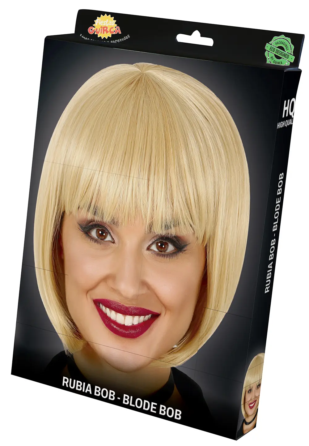 Mellemlang blond paryk (i æske)
