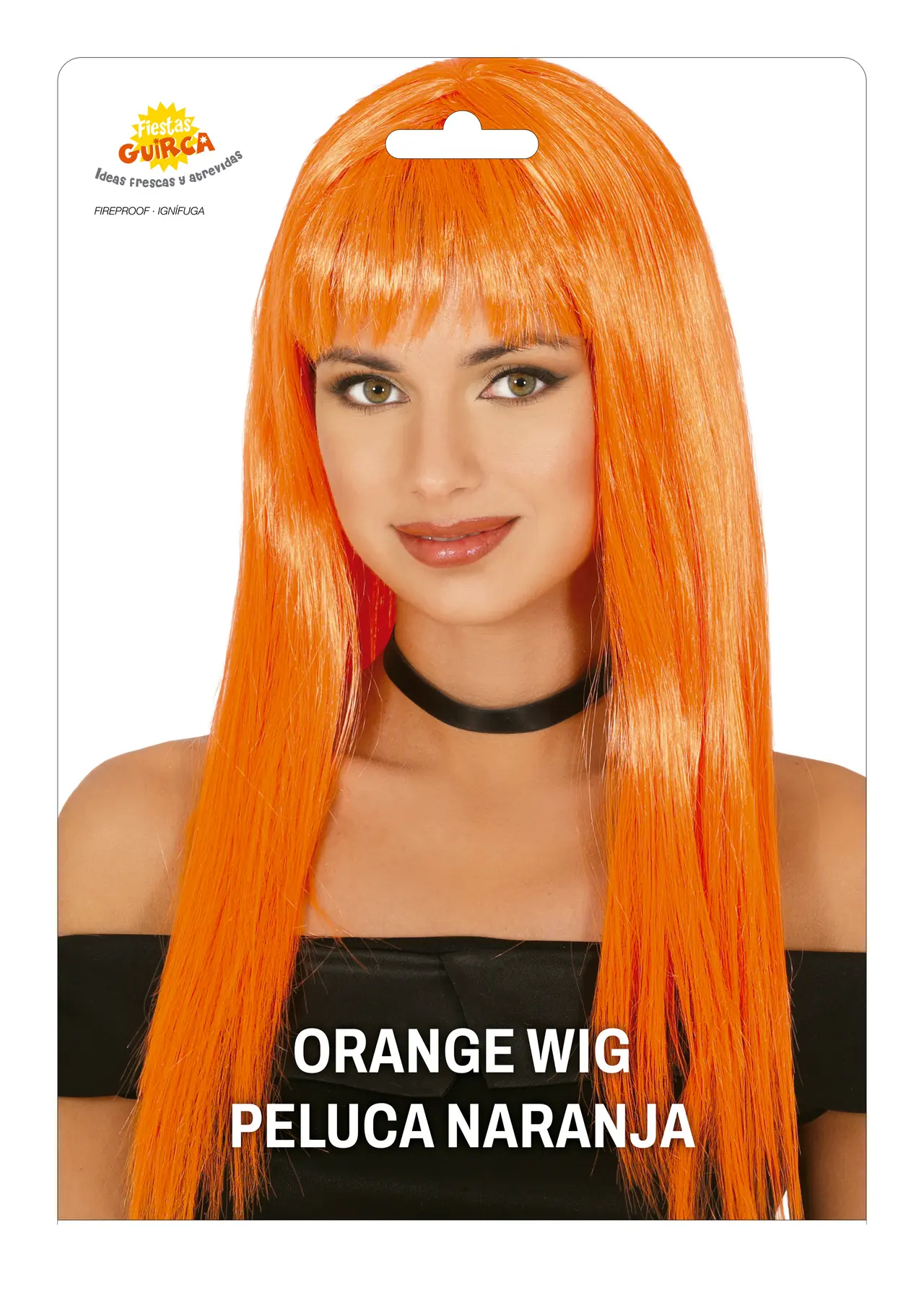 Orange lang glat paryk 120 g i pose