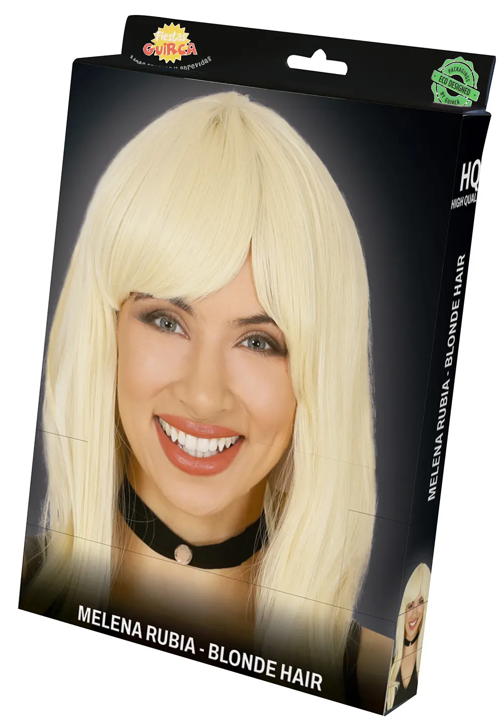 Ekstra lang paryk, blond (i æske)