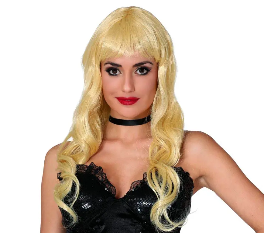 Blond lang paryk (i æske), model 4692