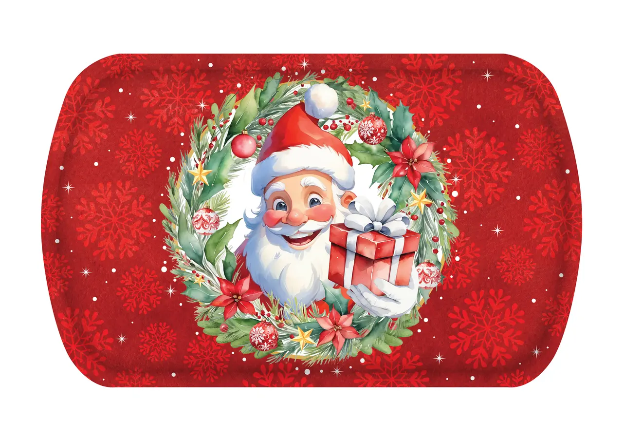 Serveringsbakke med julemand 39 × 24 cm