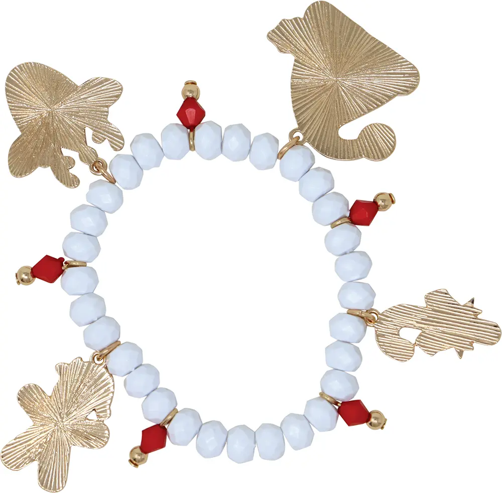 Hvidt bedelarmbånd