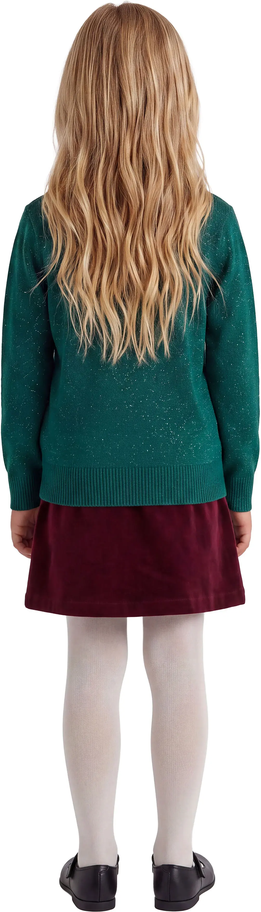Sweater med isbjørn i glitter til børn