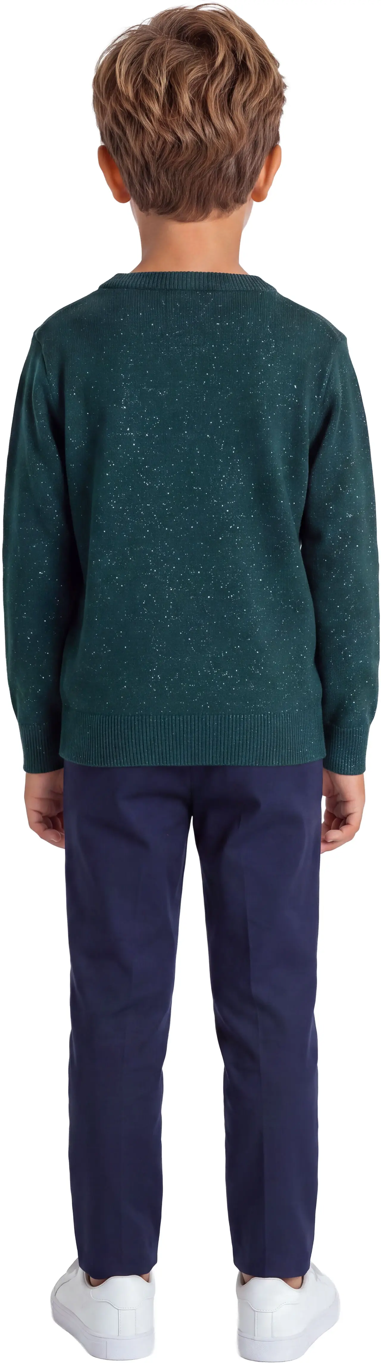 Sweater med isbjørn i glitter til børn