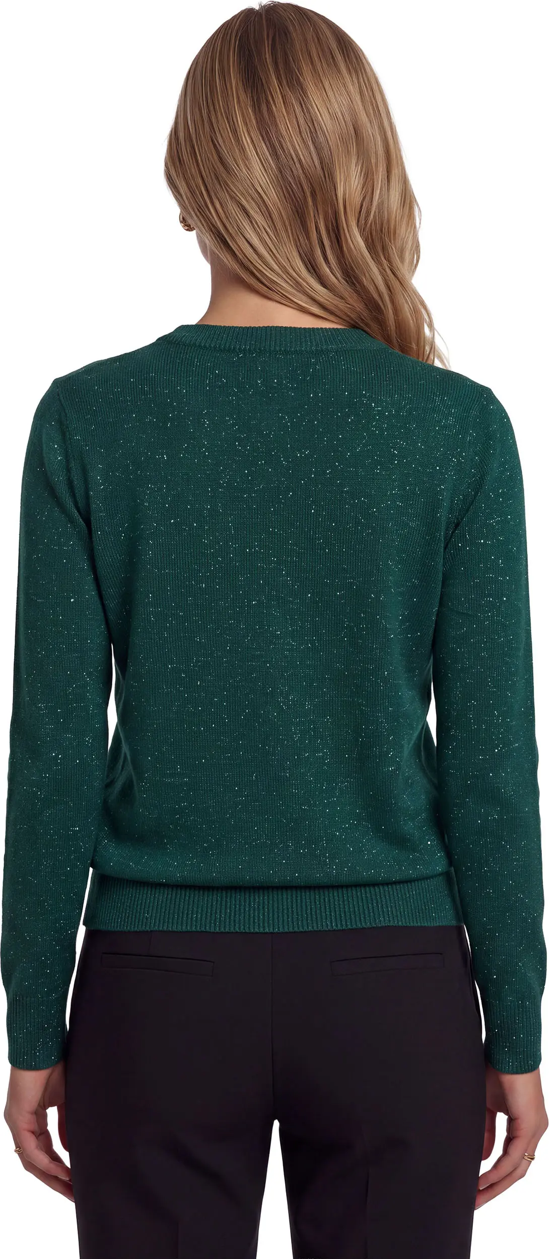 Sweater med isbjørn i glitter til damer