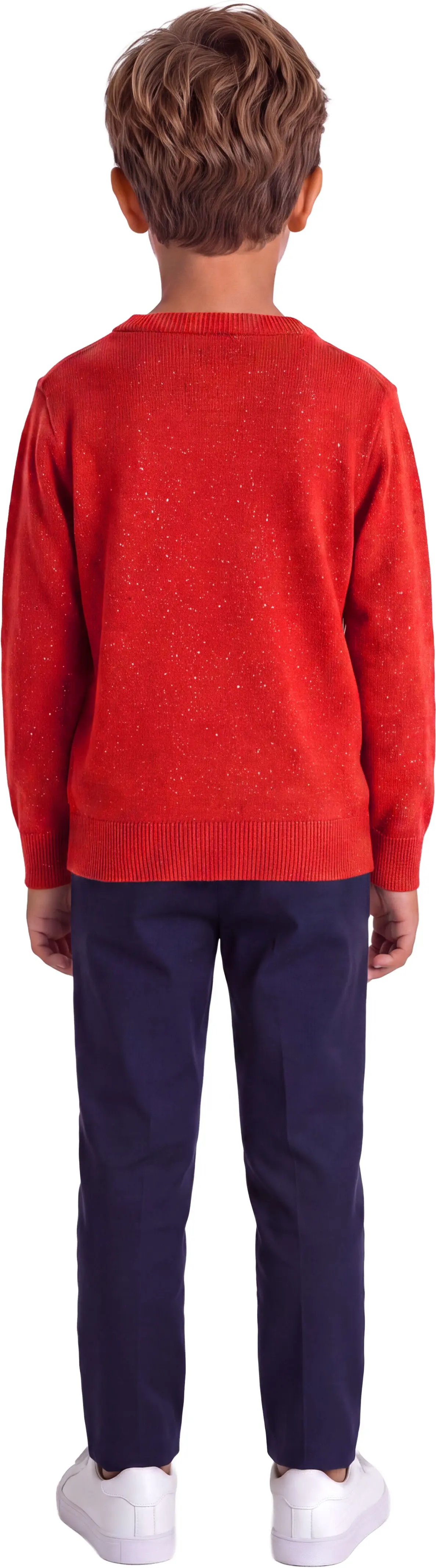 Sweater med snemand i glitter til børn