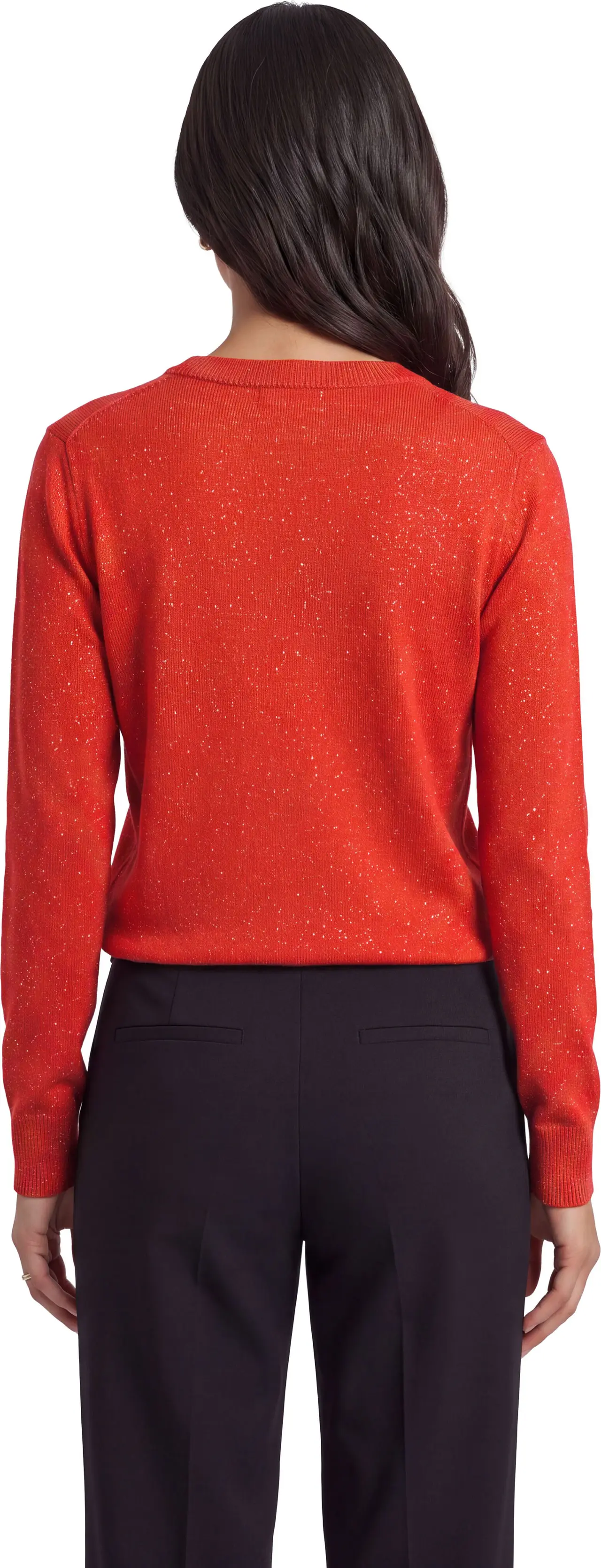 Sweater med snemand i glitter til damer