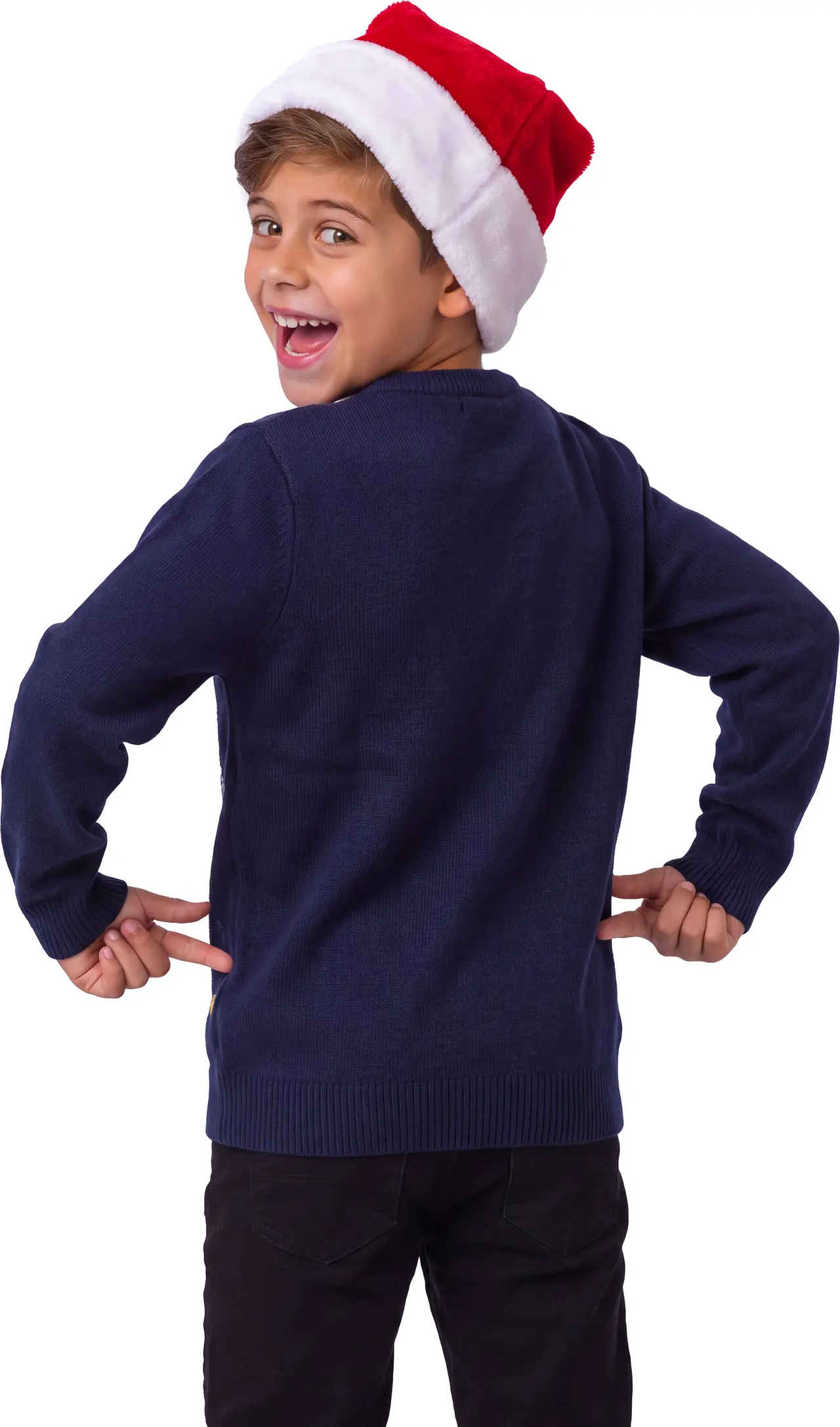Julesweater med sej julemand til børn