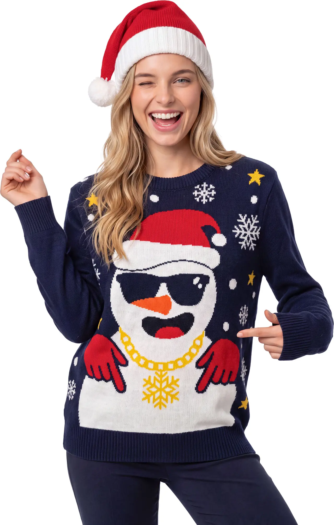 Julesweater med sej julemand til damer