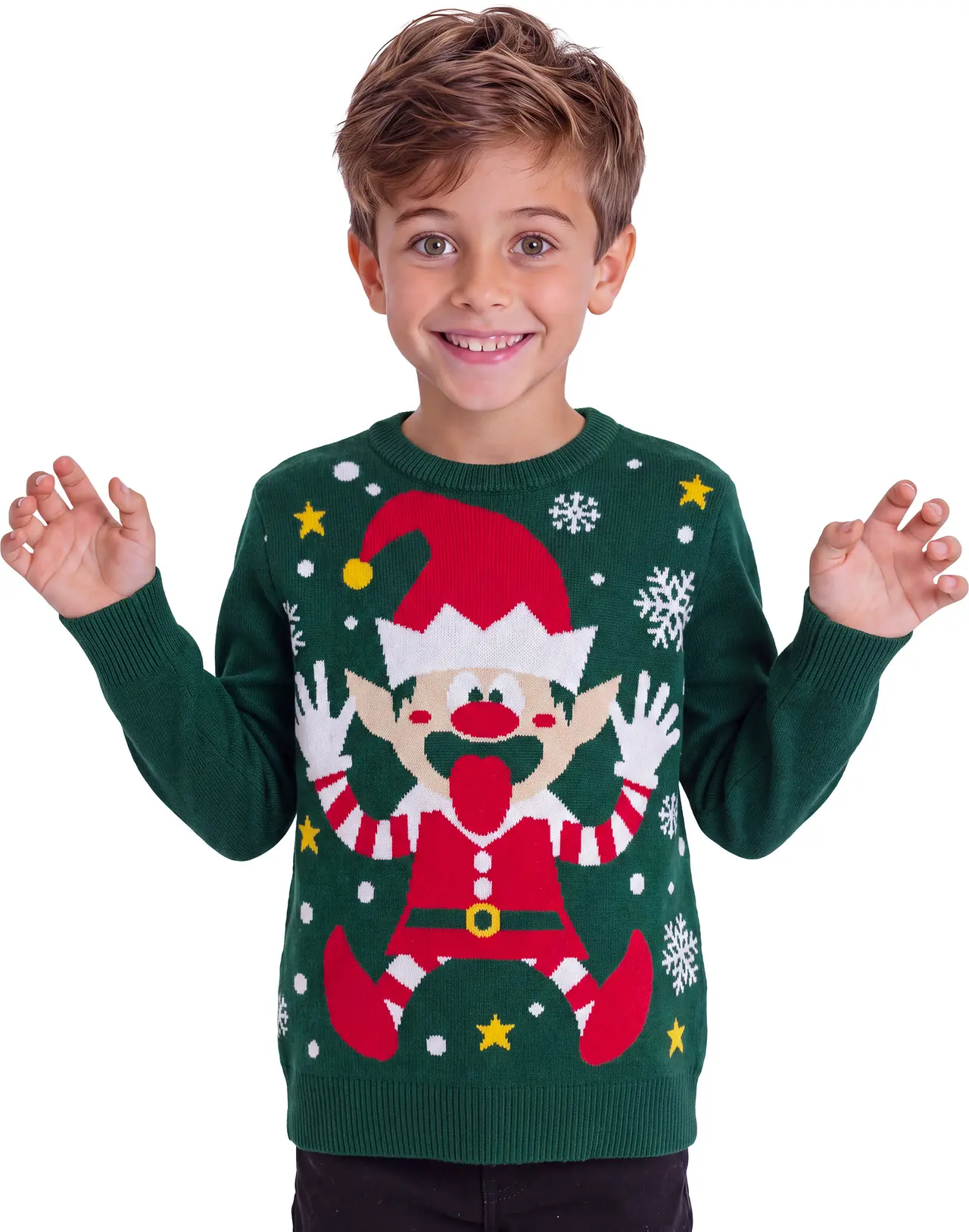 Julesweater med nisse til børn, model 47098