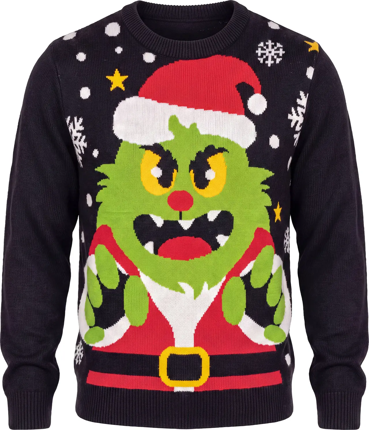 Julesweater med grønt monster til damer