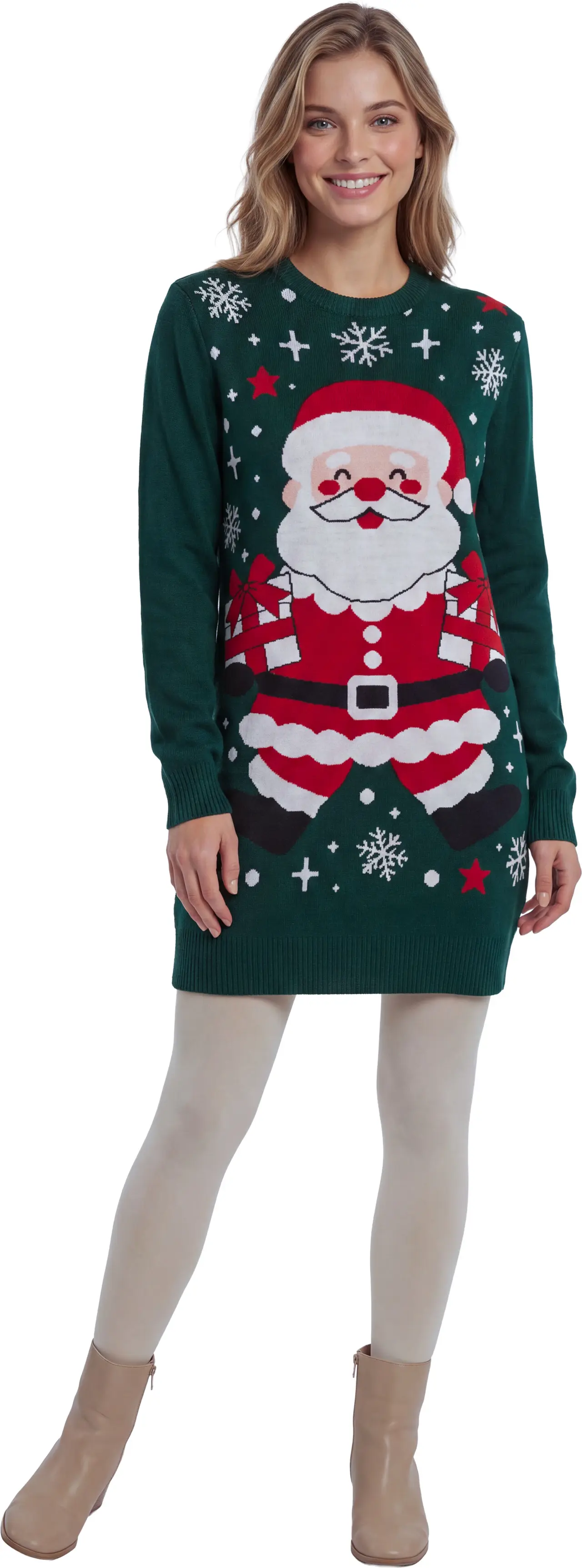 Lang julemandssweater til damer