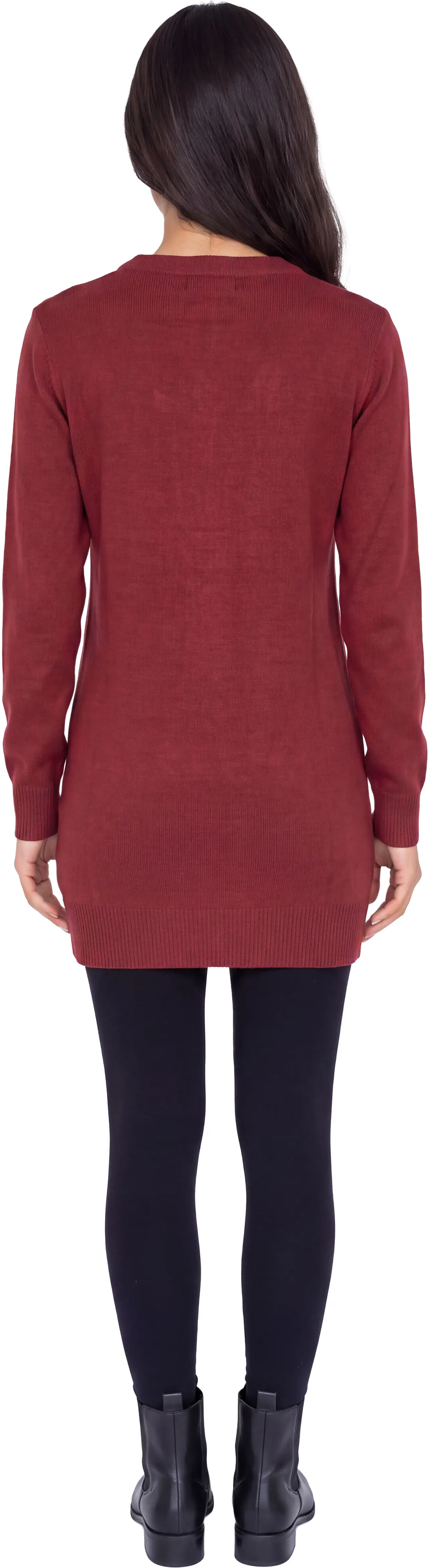 Lang rensdyrsweater til damer