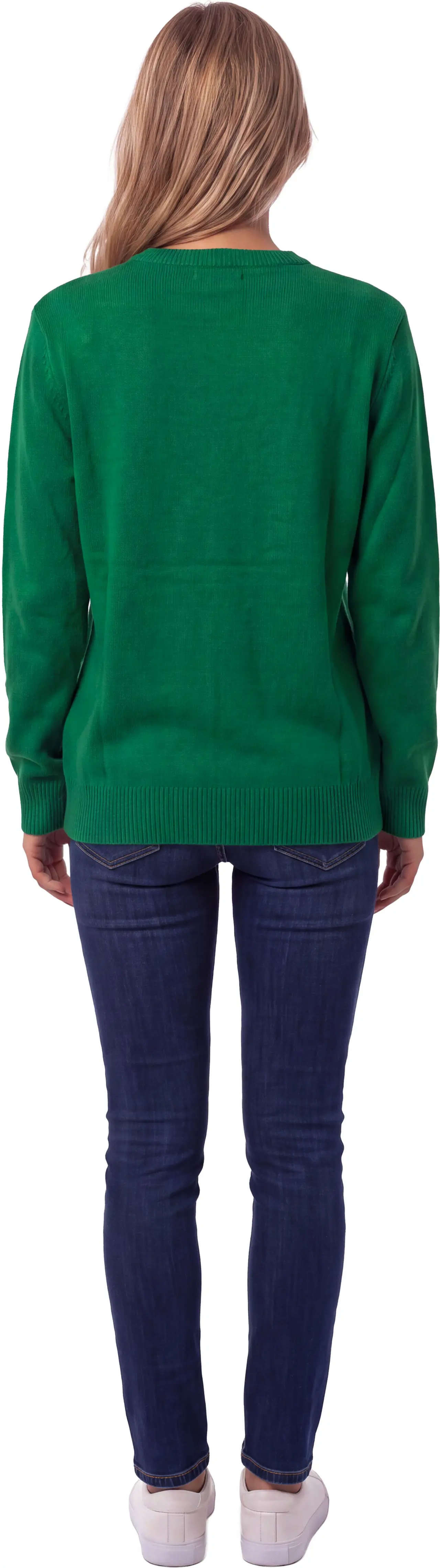 Sweater med nisse og 12 LED-lys til damer