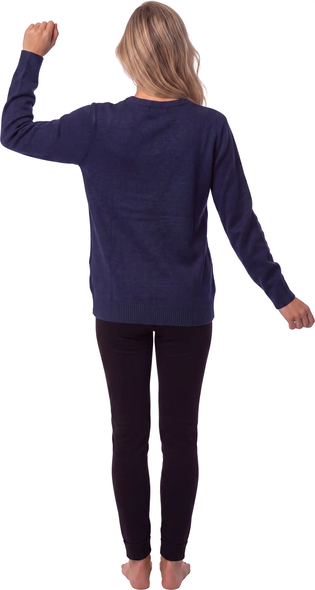 Sweater med sej julemand og 12 LED-lys til damer