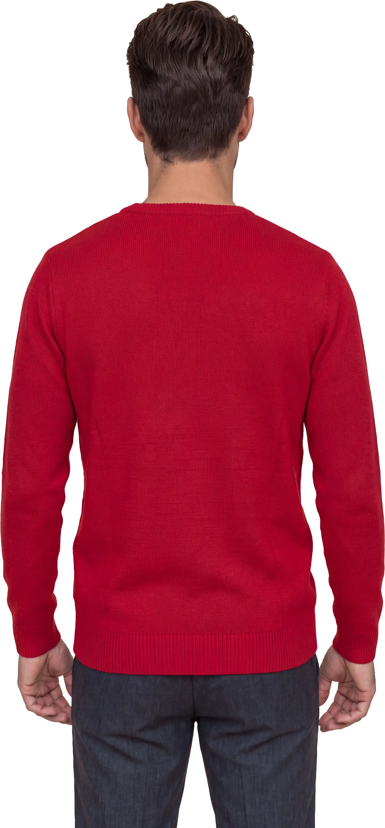 Sweater med sejt rensdyr og 12 LED-lys til herrer